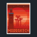 Carte Postale Vintage voyage Maroc maroc tourisme Marrakech<br><div class="desc">vintage,  rétro,  voyage,  moderne,  aquarelle,  classique,  Maroc,  Marrakech,  tourisme,  souvenir, </div>