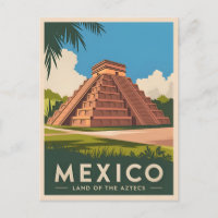 Vintage voyage Mexique Aztec Pyramide Retro Graphi