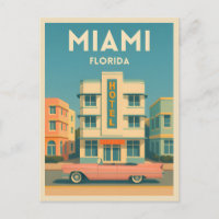 Vintage voyage Miami Art Deco District Floride