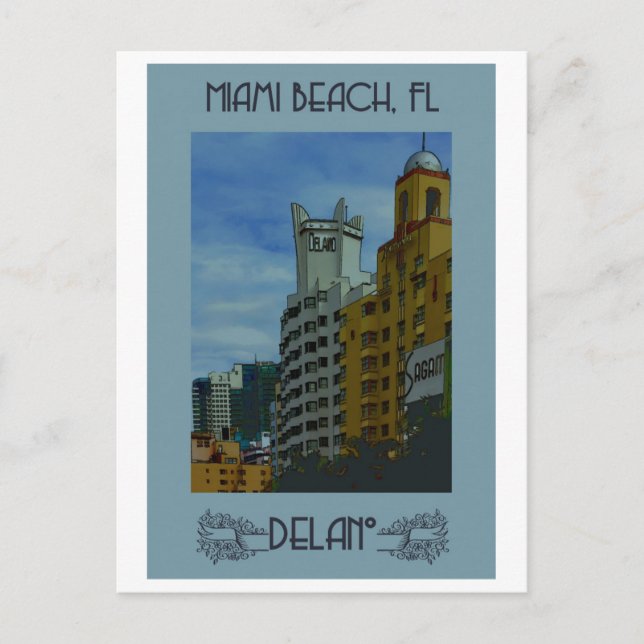 Carte postale Vintage voyage Miami Beach (Devant)