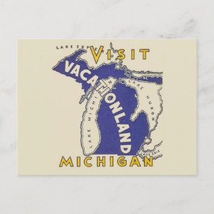 Carte Postale Vintage voyage - Michigan Vacationland