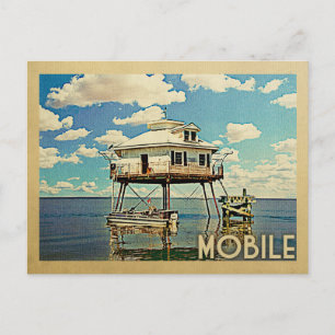 Carte Postale Vintage voyage mobile Alabama
