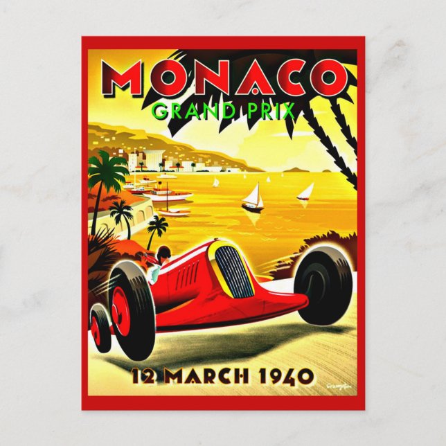 Carte postale Vintage voyage-Monaco (Devant)