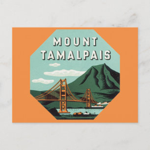 Carte Postale Vintage voyage, montagne du Tamalpais ou Mont Tam