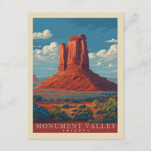 Carte Postale Vintage voyage Monument Valley Arizona