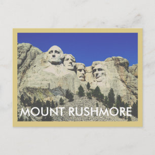 Carte postale Vintage voyage Mount Rushmore