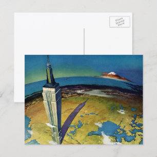 Carte Postale Vintage voyage New York City Empire State Building