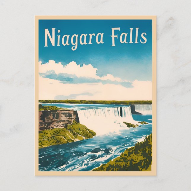 Carte Postale Vintage voyage Niagara Falls Retro Pittoresque (Devant)