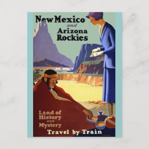 Carte Postale Vintage voyage - Nouveau-Mexique et Arizona Rockie