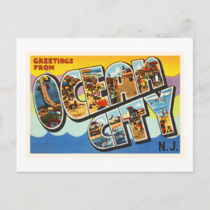 Carte postale Vintage voyage Ocean City New Jersey
