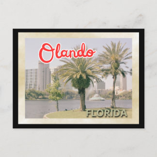 Carte Postale Vintage voyage Orlando Palm Tree
