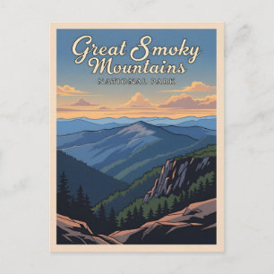 Carte Postale Vintage voyage Parc national des Great Smoky Mount