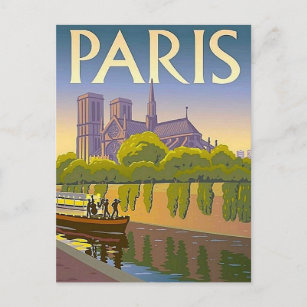 Carte postale Vintage voyage Paris