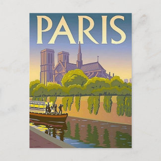 Carte postale Vintage voyage Paris