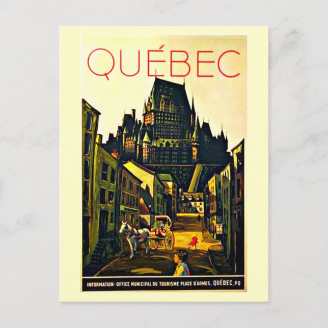Carte postale Vintage voyage-Québec (Devant)