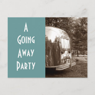 Carte Postale Vintage Voyage remorque campeurs all