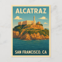 Vintage voyage rétro Alcatraz Island San Francisco