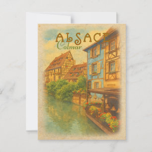 Carte Postale Vintage voyage rétro - Colmar Alsace France