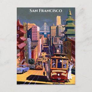 Carte Postale Vintage voyage rétro du téléphérique de San Franci