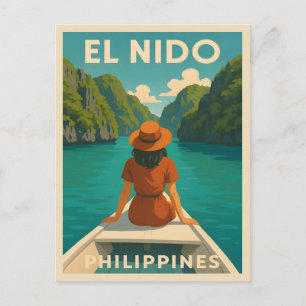 Carte Postale Vintage voyage rétro El Nido Philippines Pittoresq
