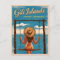 Vintage voyage rétro Iles Gili Lombok Indonésie