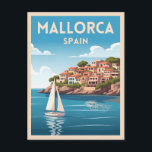 Carte Postale Vintage voyage rétro Mallorca Espagne<br><div class="desc">Célébrez la beauté ensoleillée de Majorque avec cette carte postale d'inspiration voyage vintage. Capturant le charme méditerranéen intemporel de l'île dans un style rétro classique,  cette pièce est idéale pour les promeneurs,  les amateurs d'esthétique de voyage vintage et ceux qui recherchent des ambiances estivales interminables.</div>