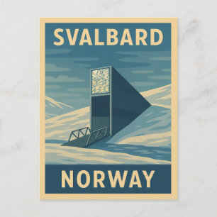 Carte Postale Vintage voyage rétro Svalbard Norvège Paysage
