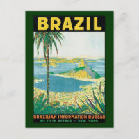 Vintage voyage Rio de Janeiro Brésil Plage côtière