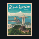 Carte Postale Vintage voyage Rio de Janeiro Brésil Rétro Pittore<br><div class="desc">Découvrez la beauté pittoresque de Rio de Janeiro avec ce design rétro d'inspiration voyage qui présente l'emblématique statue du Christ Rédempteur. Insufflée de vibrations nostalgiques et de charme vintage, cette pièce saisit la présence majestueuse et la signification culturelle d'un des monuments les plus célèbres du monde dans une esthétique rétro...</div>