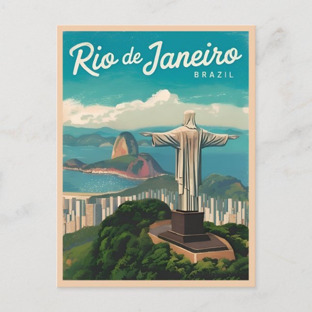 Carte Postale Vintage voyage Rio de Janeiro Brésil Rétro Pittore (Devant)