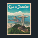 Carte Postale Vintage voyage Rio de Janeiro Brésil Rétro Pittore<br><div class="desc">Découvrez la beauté pittoresque de Rio de Janeiro avec ce design rétro d'inspiration voyage qui présente l'emblématique statue du Christ Rédempteur. Insufflée de vibrations nostalgiques et de charme vintage, cette pièce saisit la présence majestueuse et la signification culturelle d'un des monuments les plus célèbres du monde dans une esthétique rétro...</div>
