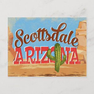 Carte Postale Vintage voyage Scottsdale Arizona