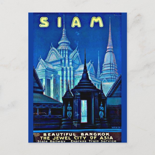 Carte postale Vintage voyage-Siam (Devant)