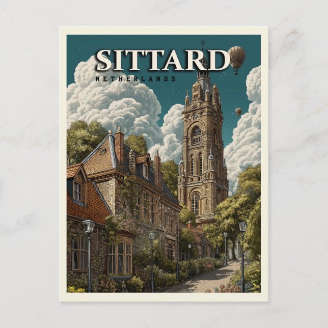 Carte Postale Vintage voyage Sittard Pays-Bas (Devant)