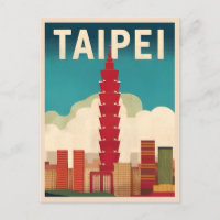 Vintage voyage Taipei 101 Taiwan Retro Graphic