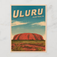 Vintage voyage Uluru Australie Rétro Pittoresque
