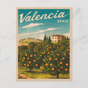Carte Postale Vintage voyage Valencia Espagne Rétro Pittoresque