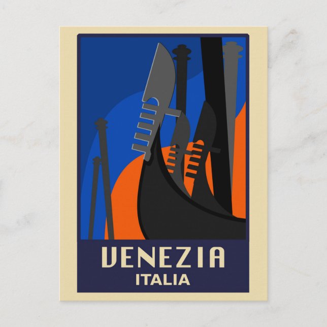 Carte postale Vintage voyage Venice, Italie (Devant)