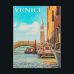 Carte postale Vintage voyage Venice, Italie<br><div class="desc">Carte postale Vintage voyage Venice,  Italie</div>
