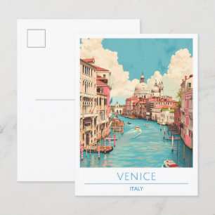 Carte Postale Vintage voyage Venice Italie