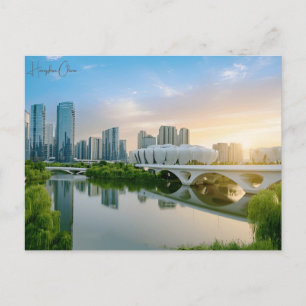 Carte Postale Vintage Voyage ville Hangzhou Chine Rétro chinois