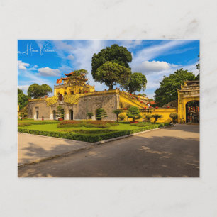Carte Postale Vintage voyage ville hanoi vietnam vacances rétro