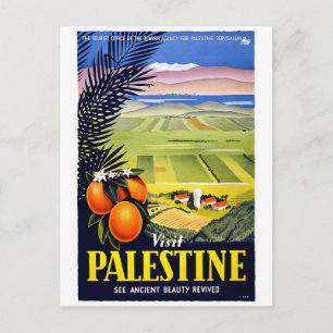 Carte postale Vintage voyage "Visit Palestine"