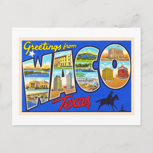 Carte postale Vintage Waco Texas TX (Devant)