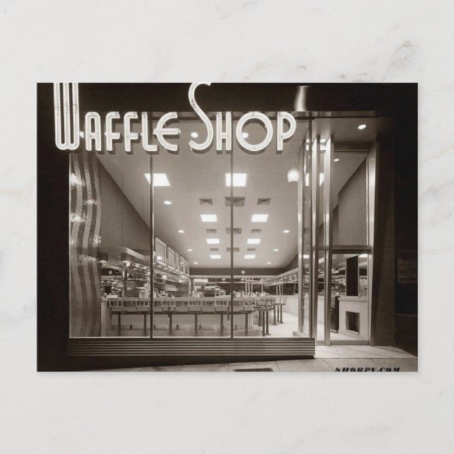 Carte postale vintage "Waffle Shop" (Devant)