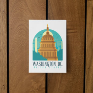 Carte Postale Vintage Washington D.C. United States Capitol