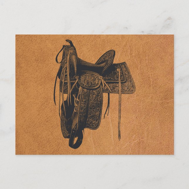 Carte Postale Vintage Western Horse Saddle (Devant)