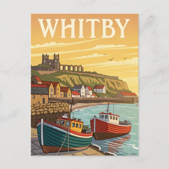 Carte Postale Vintage Whitby Travel (Devant)