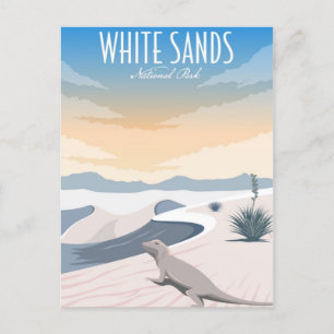 Carte Postale Vintage White Sands National Park Nouveau Mexique