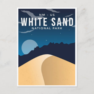 Carte Postale Vintage White Sands National Park Nouveau Mexique